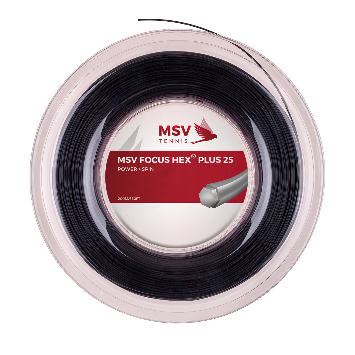 MSV Focus Hex Plus 25 1.25mm 200m Reel Black
