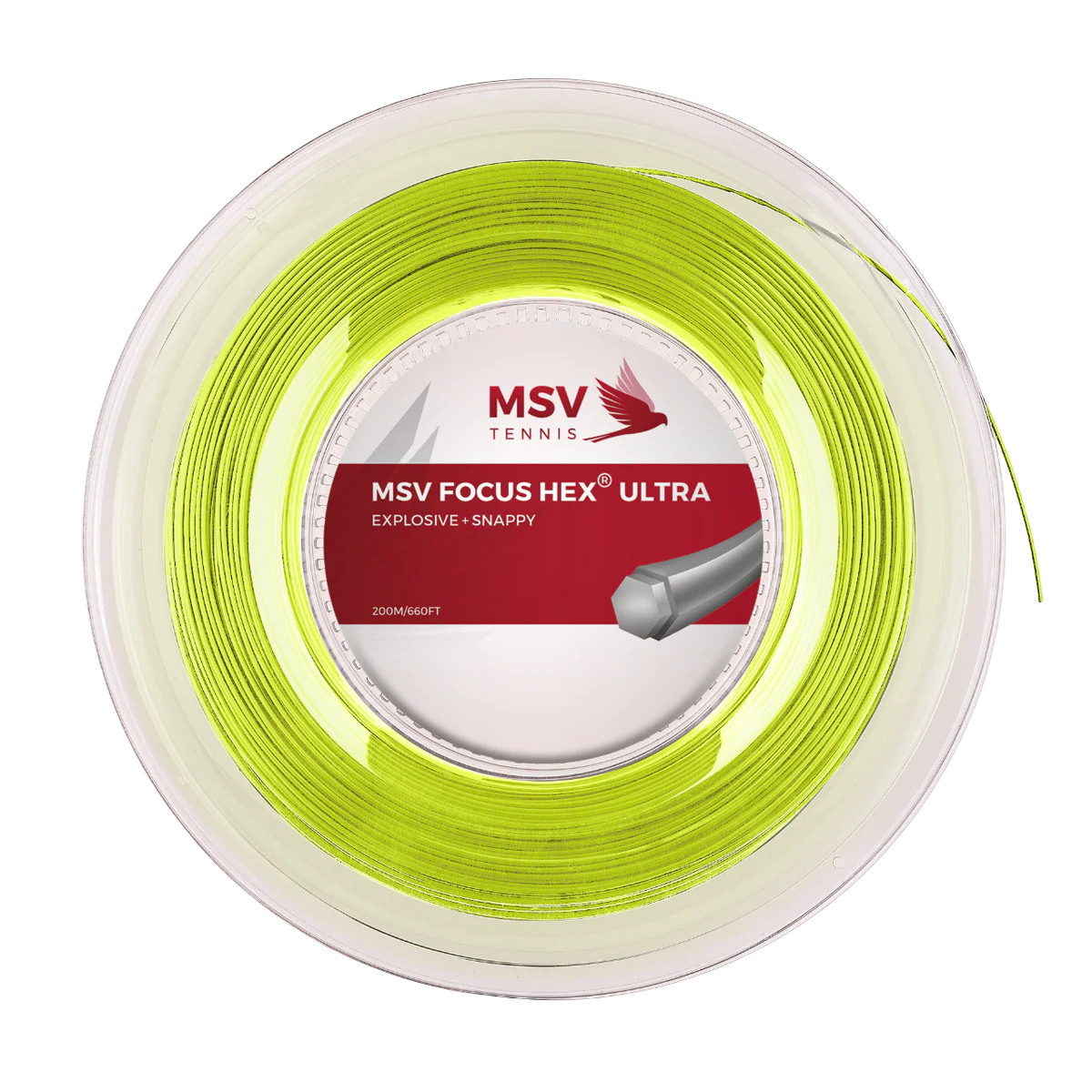 MSV Focus Hex Ultra 1.25mm 200m Reel Neon Yellow